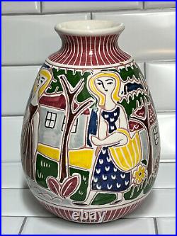 Kåre Berven Fjeldsaa Pottery Vase Made in Norway KBF 22 AWESOME PIECE NORSK