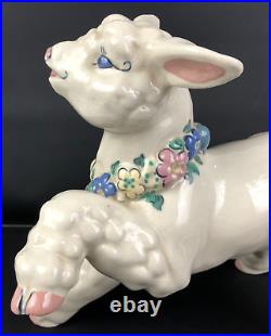 Kay Finch Large Prancing Lamb California Art Pottery Ceramic Figurine 10.5 Vtg