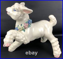 Kay Finch Large Prancing Lamb California Art Pottery Ceramic Figurine 10.5 Vtg