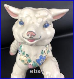 Kay Finch Large Prancing Lamb California Art Pottery Ceramic Figurine 10.5 Vtg