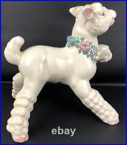 Kay Finch Large Prancing Lamb California Art Pottery Ceramic Figurine 10.5 Vtg