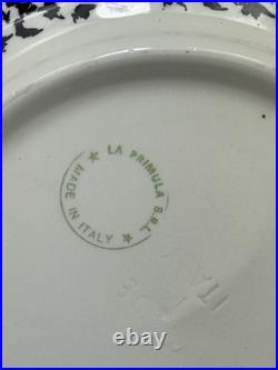 La Primula Pasta Bowl Set 13 Serving Bowl, 4 Bowls 8.25 Spongeware Italy EUC