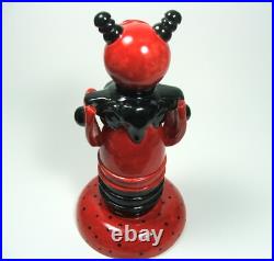 Ladybug Original Clay Sculpture, Handmade Ceramic Art, Pottery Figurine, Statue