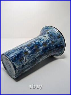 Large 10 Blue-Green Mid Century Vase Gorgeous Marked DP
