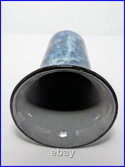 Large 10 Blue-Green Mid Century Vase Gorgeous Marked DP