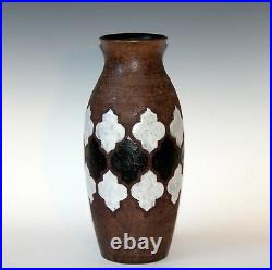 Large Bitossi Pottery Londi Vase Italian Raymor Ceramic Vase Black & White 14