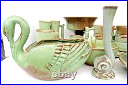Large Bulk Lot Rare Vintage Frankoma Prairie Green Pottery Excellent Condition