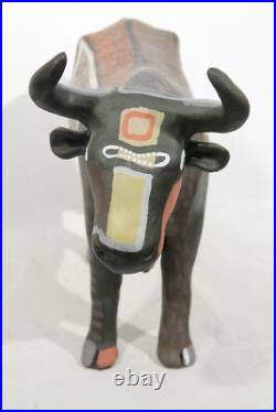 Large Bull Ceramic/Pottery Sculpture Jose Ayla Sotelo Mexican Fine Folk Art