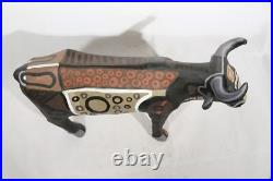 Large Bull Ceramic/Pottery Sculpture Jose Ayla Sotelo Mexican Fine Folk Art