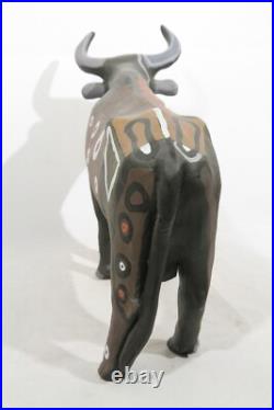 Large Bull Ceramic/Pottery Sculpture Jose Ayla Sotelo Mexican Fine Folk Art