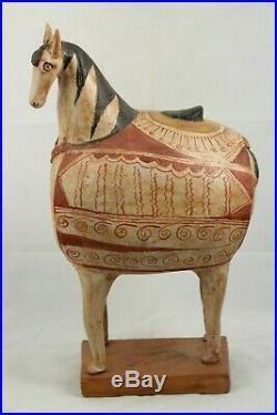 Large Ceramic Sculpture Horse Mexican Fine Art Pottery Collectible Home Decor #1