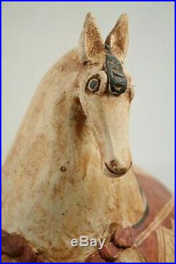 Large Ceramic Sculpture Horse Mexican Fine Art Pottery Collectible Home Decor #1