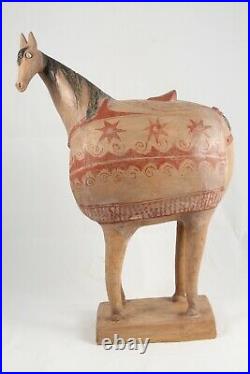 Large Ceramic Sculpture Horse Mexican Fine Art Pottery Collectible Home Decor #4