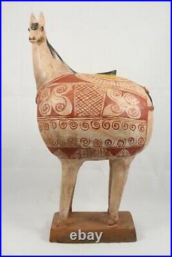 Large Ceramic Sculpture Horse Mexican Fine Art Pottery Collectible Home Decor #5