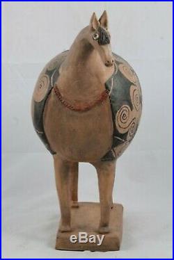 Large Ceramic Sculpture Horse Mexican Fine Art Pottery Collectible Home Decor #7