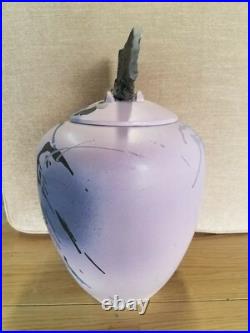 Large Lidded Vase Urn pottery ceramic signed by Noted Artist Mark Hines Sig
