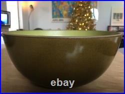 Large Rare Two-Tone Matte/Glossy Green Heath Ceramics Serving Bowl