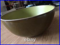 Large Rare Two-Tone Matte/Glossy Green Heath Ceramics Serving Bowl