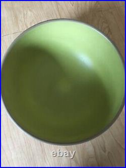 Large Rare Two-Tone Matte/Glossy Green Heath Ceramics Serving Bowl