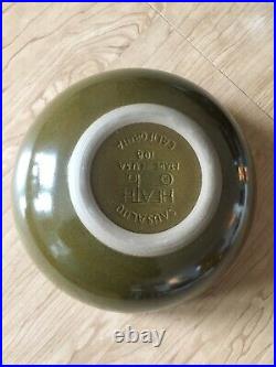 Large Rare Two-Tone Matte/Glossy Green Heath Ceramics Serving Bowl