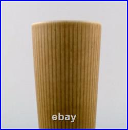 Large Rörstrand Ritzi ceramic vase in fluted style. Sweden, 1960s