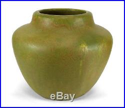 Large Roseville Early Carnelian Matte Green Arts & Crafts American Pottery Vase