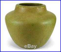 Large Roseville Early Carnelian Matte Green Arts & Crafts American Pottery Vase