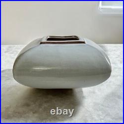 Large Vintage Studio Pottery Pillow Vase in Mint Condition