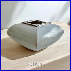 Large Vintage Studio Pottery Pillow Vase in Mint Condition
