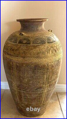 Large pottery interior floor vase