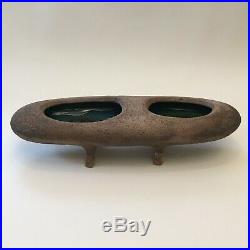 Leonora Morrow SIGNED IKEBANA bowl VASE Ceramic Art Pottery Mid Century Modern