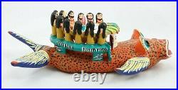 Lg Ceramic Figurines Mexican Folk Art Collectible Ocumicho The Last Supper
