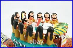 Lg Ceramic Figurines Mexican Folk Art Collectible Ocumicho The Last Supper