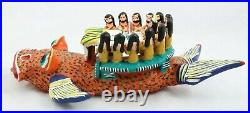 Lg Ceramic Figurines Mexican Folk Art Collectible Ocumicho The Last Supper