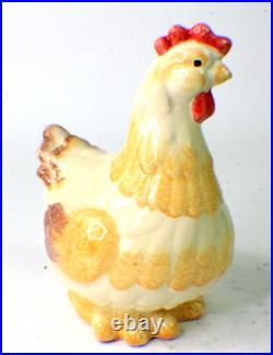 Lg. RARE Vintage VIETRI ITALY Ceramic Hen Chicken Art Pottery Figurine 10.5 d1