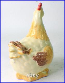 Lg. RARE Vintage VIETRI ITALY Ceramic Hen Chicken Art Pottery Figurine 10.5 d1