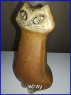 Lisa Larson Cat Gustavsberg Pottery Swedish Little Zoo Figurine From 1955 Sweden