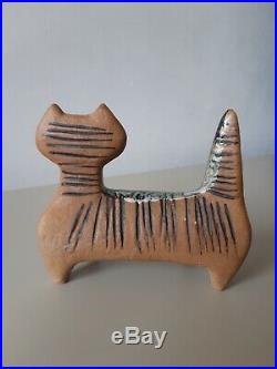 Lisa Larson ceramic cat sculpture Swedish mid-century modern art Gustavsberg