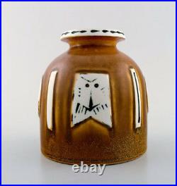 Lisa Larson for Gustavsberg, Sweden. Vase in ceramic decorated with faces