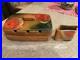 Lou Hoenig Mid Century Modern Ceramic Art Pottery Ashtray Trinket Set Rare As Is