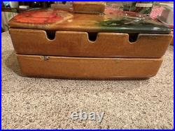 Lou Hoenig Mid Century Modern Ceramic Art Pottery Ashtray Trinket Set Rare As Is