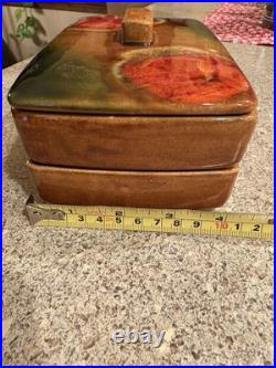 Lou Hoenig Mid Century Modern Ceramic Art Pottery Ashtray Trinket Set Rare As Is