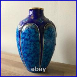 Lovely Antique Sarreguemines French Majolica Art Nouveau Vase