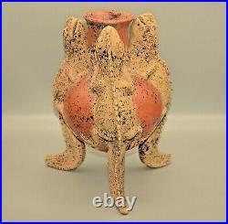 MAMA MONO Original Vintage Mexican Pottery Huichol Reptile Statue Sculpture Vase