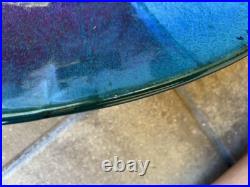 MASSIVE Signed Pottery Bowl-23.5 Decorative Dbl-Handled AMAZING GLAZE