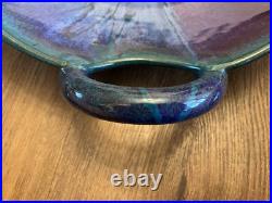 MASSIVE Signed Pottery Bowl-23.5 Decorative Dbl-Handled AMAZING GLAZE
