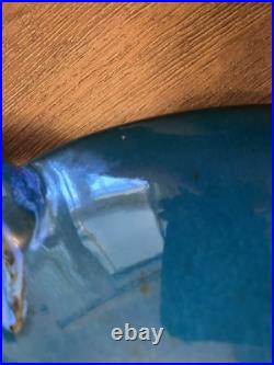 MASSIVE Signed Pottery Bowl-23.5 Decorative Dbl-Handled AMAZING GLAZE