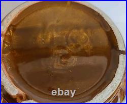 MCCOY POTTERY Brown GLOSS Glaze Diamond Quilt Jardiniere 1488 MCM STUNNER
