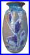 MCM Blue Glazed Art Pottery Vase With K In A Circle & Kui8 1/2 Tall