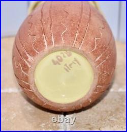 MCM Italian Handmade Studio Art Pottery Ceramic Glaze Rim Fold Vase Number 4028